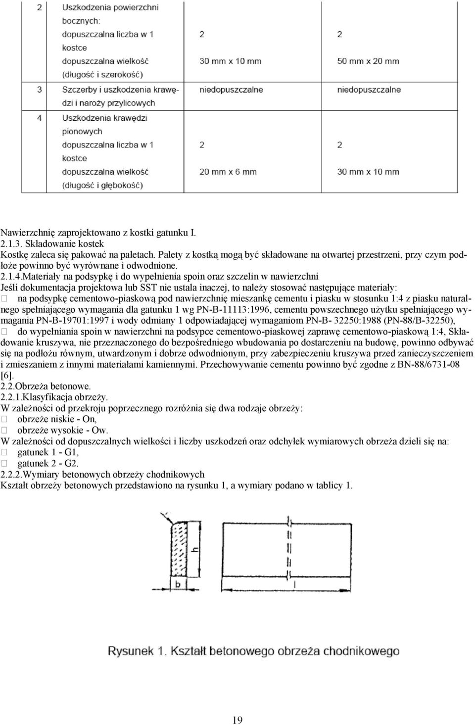 Materiały na podsypkę i do wypełnienia spoin oraz szczelin w nawierzchni Jeśli dokumentacja projektowa lub SST nie ustala inaczej, to należy stosować następujące materiały: na podsypkę