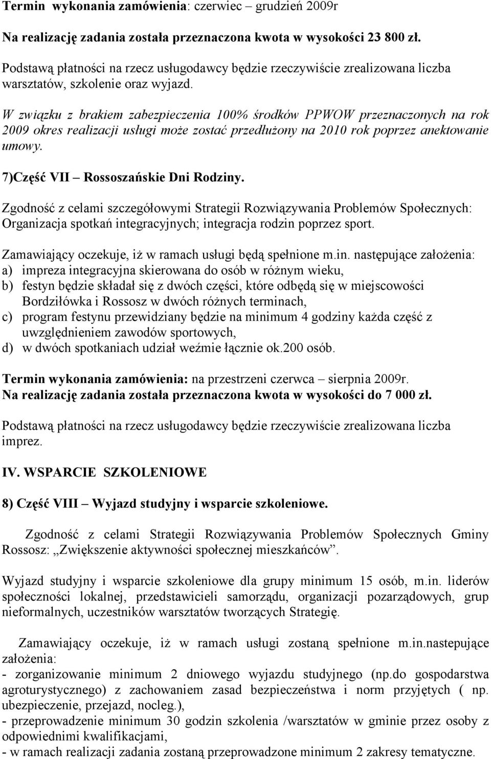 7)Część VII Rossoszańskie Dni Rodziny