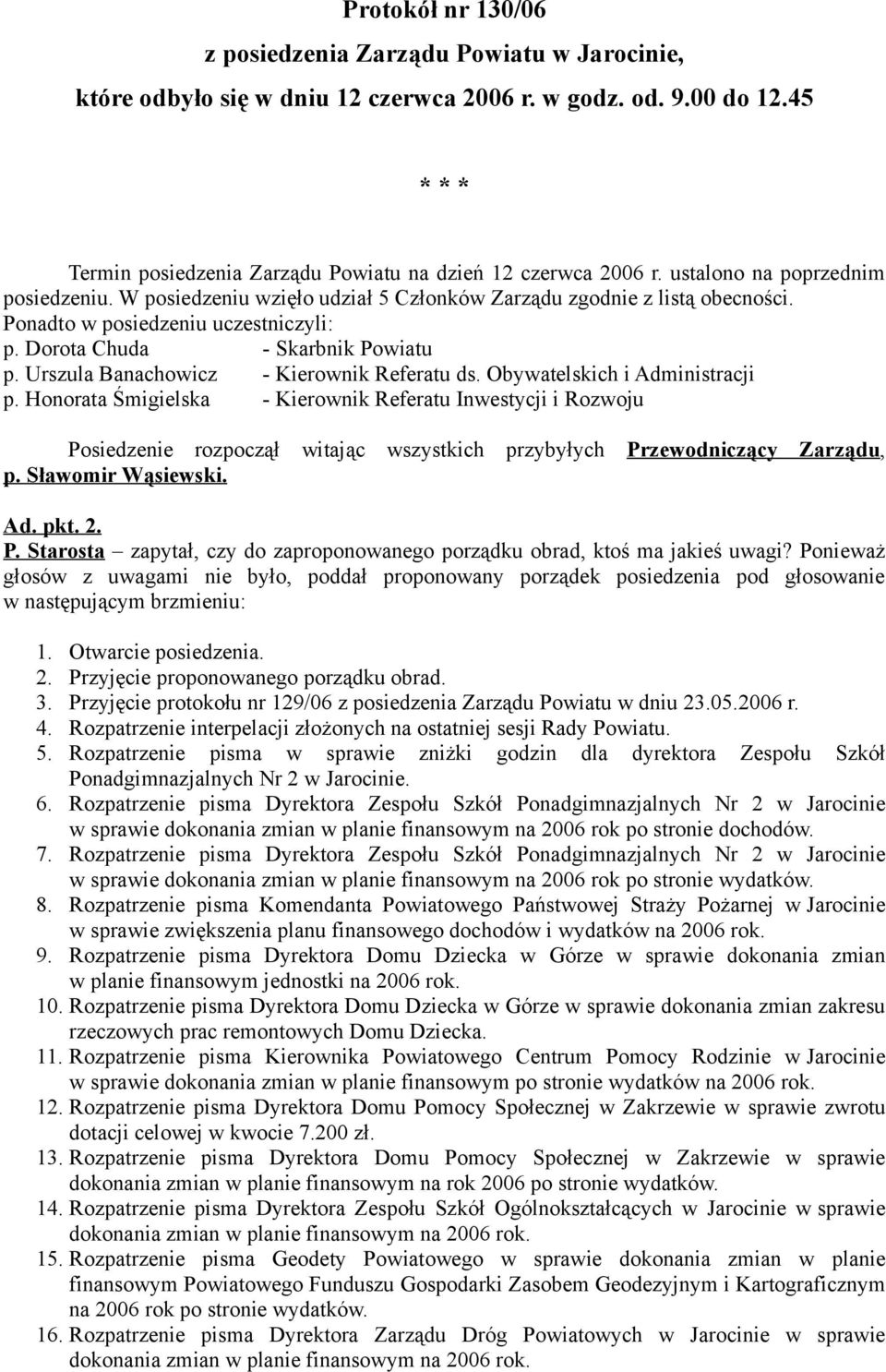 Urszula Banachowicz - Kierownik Referatu ds. Obywatelskich i Administracji p.