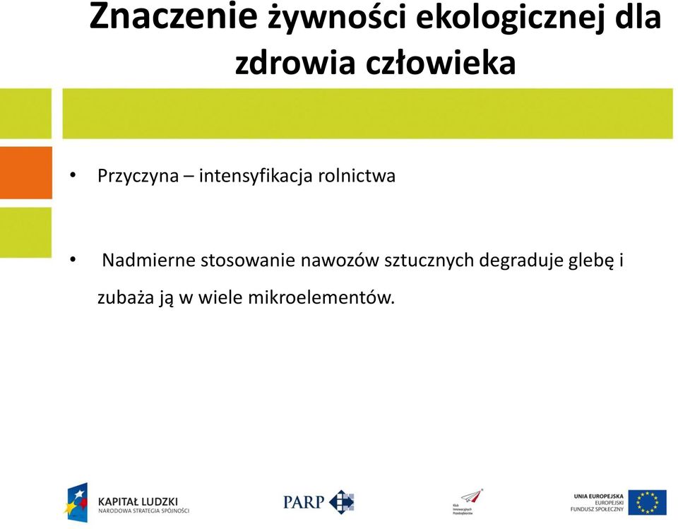 Nadmierne stosowanie nawozów sztucznych