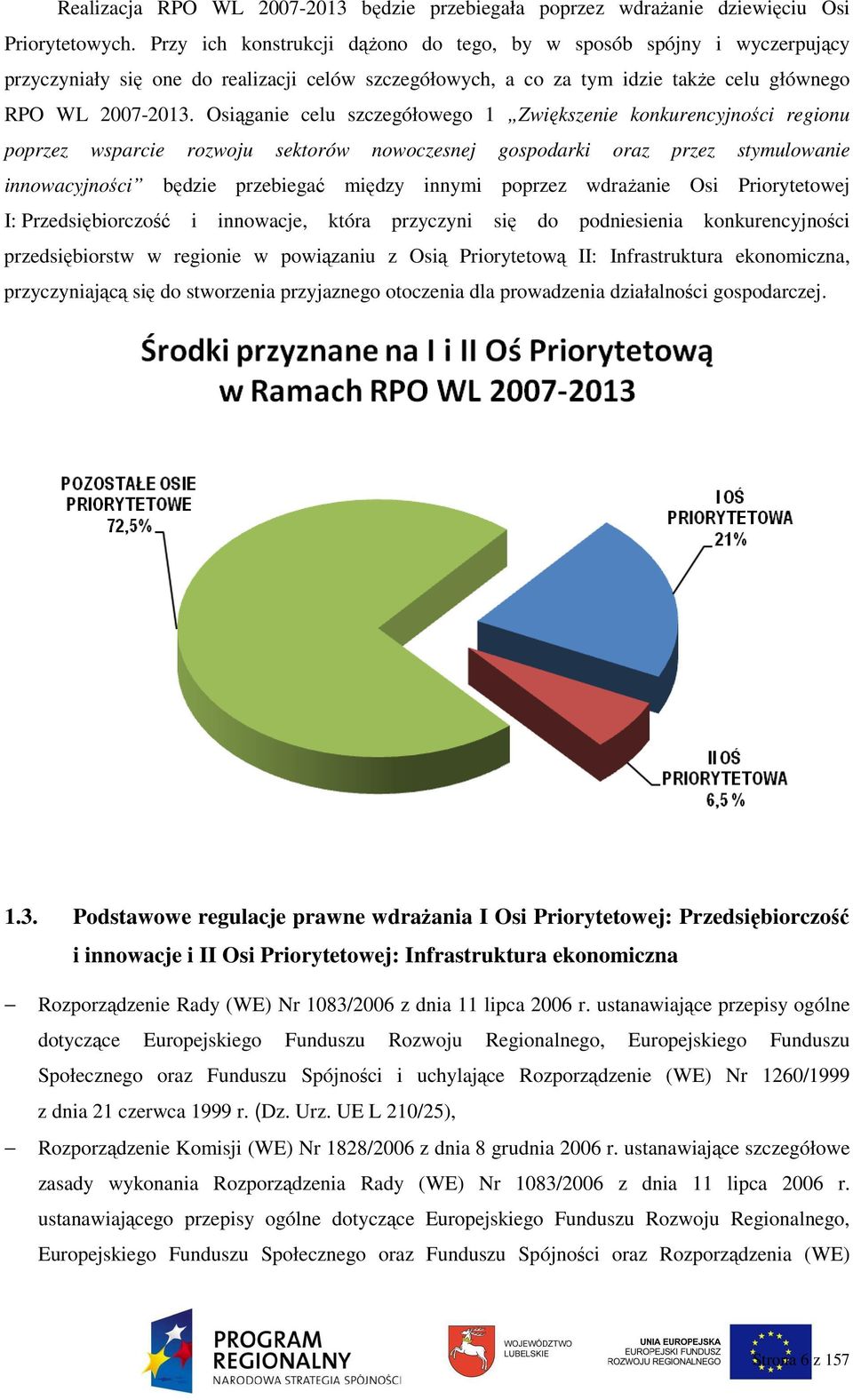 Osiąganie celu szczegółowego 1 Zwiększenie konkurencyjności regionu poprzez wsparcie rozwoju sektorów nowoczesnej gospodarki oraz przez stymulowanie innowacyjności będzie przebiegać między innymi