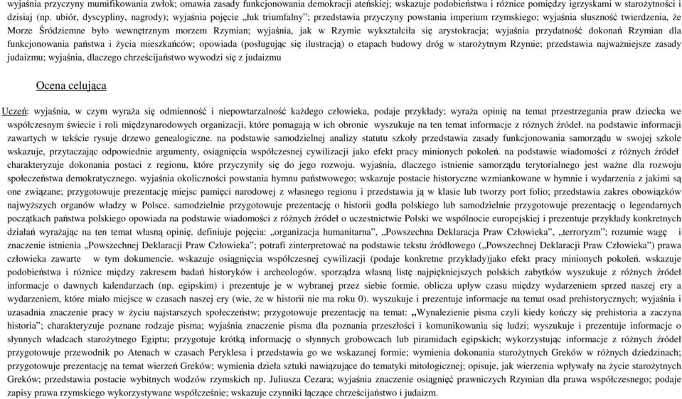 Rzymian; wyjaśnia, jak w Rzymie wykształciła się arystokracja; wyjaśnia przydatność dokonań Rzymian dla funkcjonowania państwa i Ŝycia mieszkańców; opowiada (posługując się ilustracją) o etapach