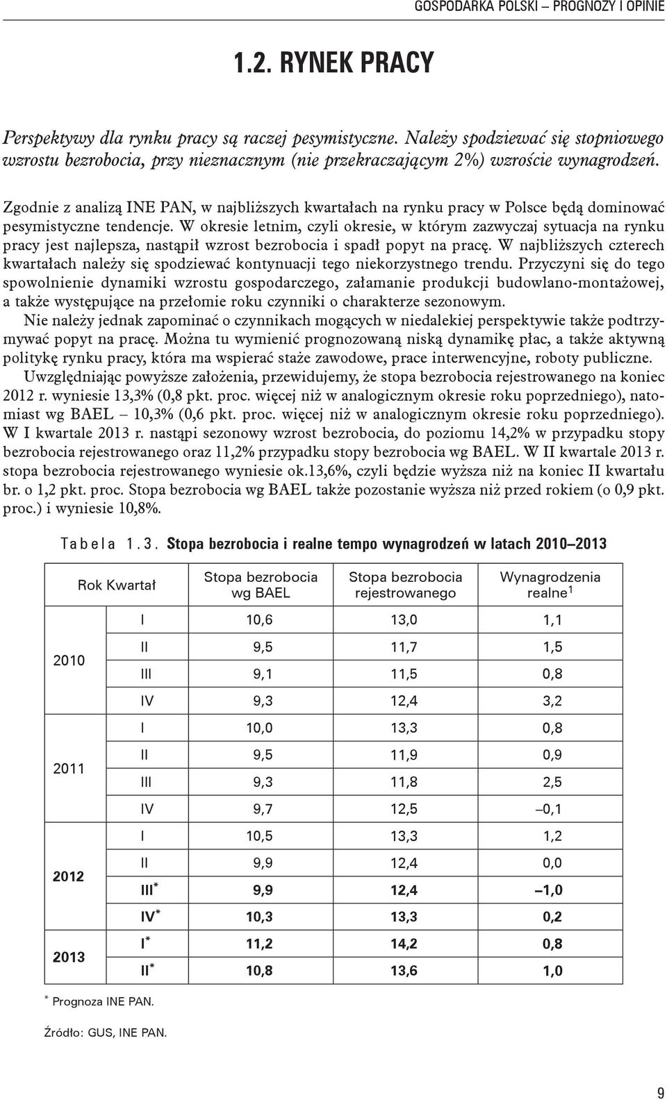 Zgodnie z analizą INE PAN, w najbliższych kwartałach na rynku pracy w Polsce będą dominować pesymistyczne tendencje.