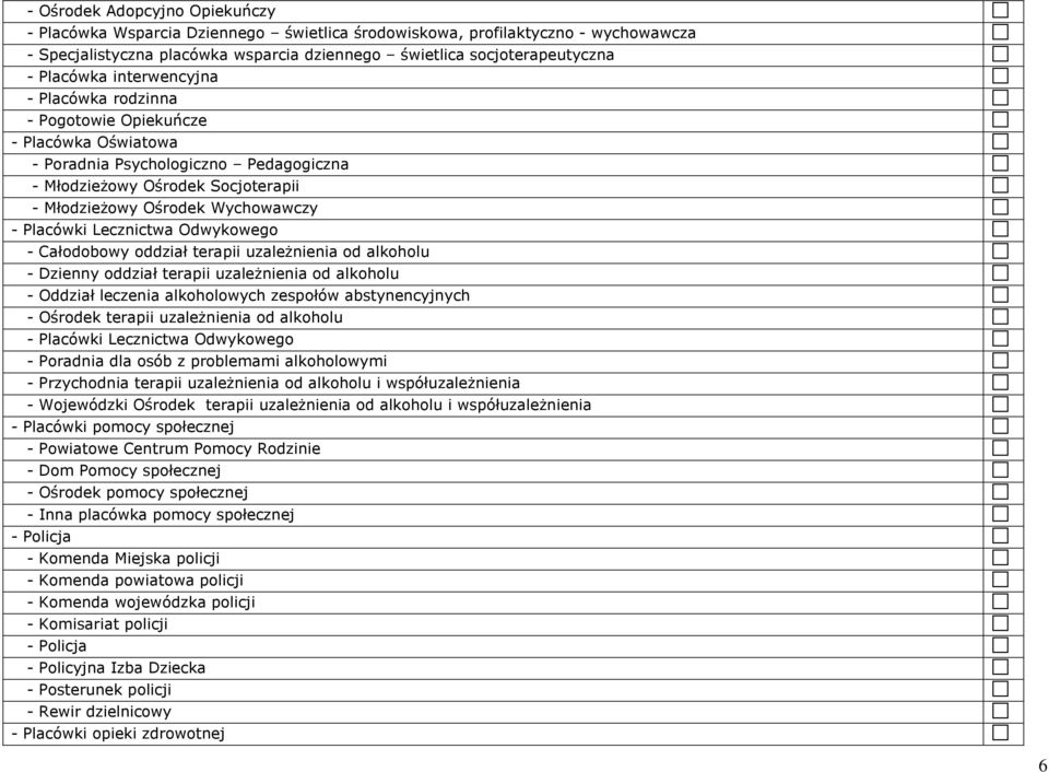 Lecznictwa Odwykowego - Całodobowy oddział terapii uzaleŝnienia od alkoholu - Dzienny oddział terapii uzaleŝnienia od alkoholu - Oddział leczenia alkoholowych zespołów abstynencyjnych - Ośrodek