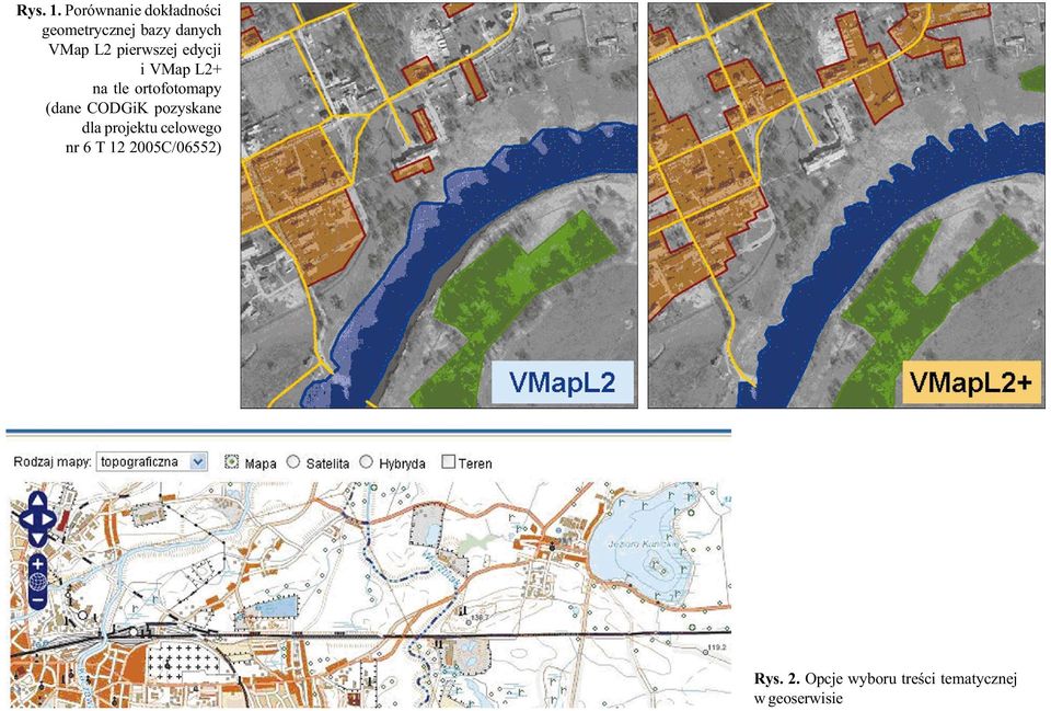 L2+ na tle ortofotomapy (dane CODGiK pozyskane dla projektu celowego nr 6 T 12