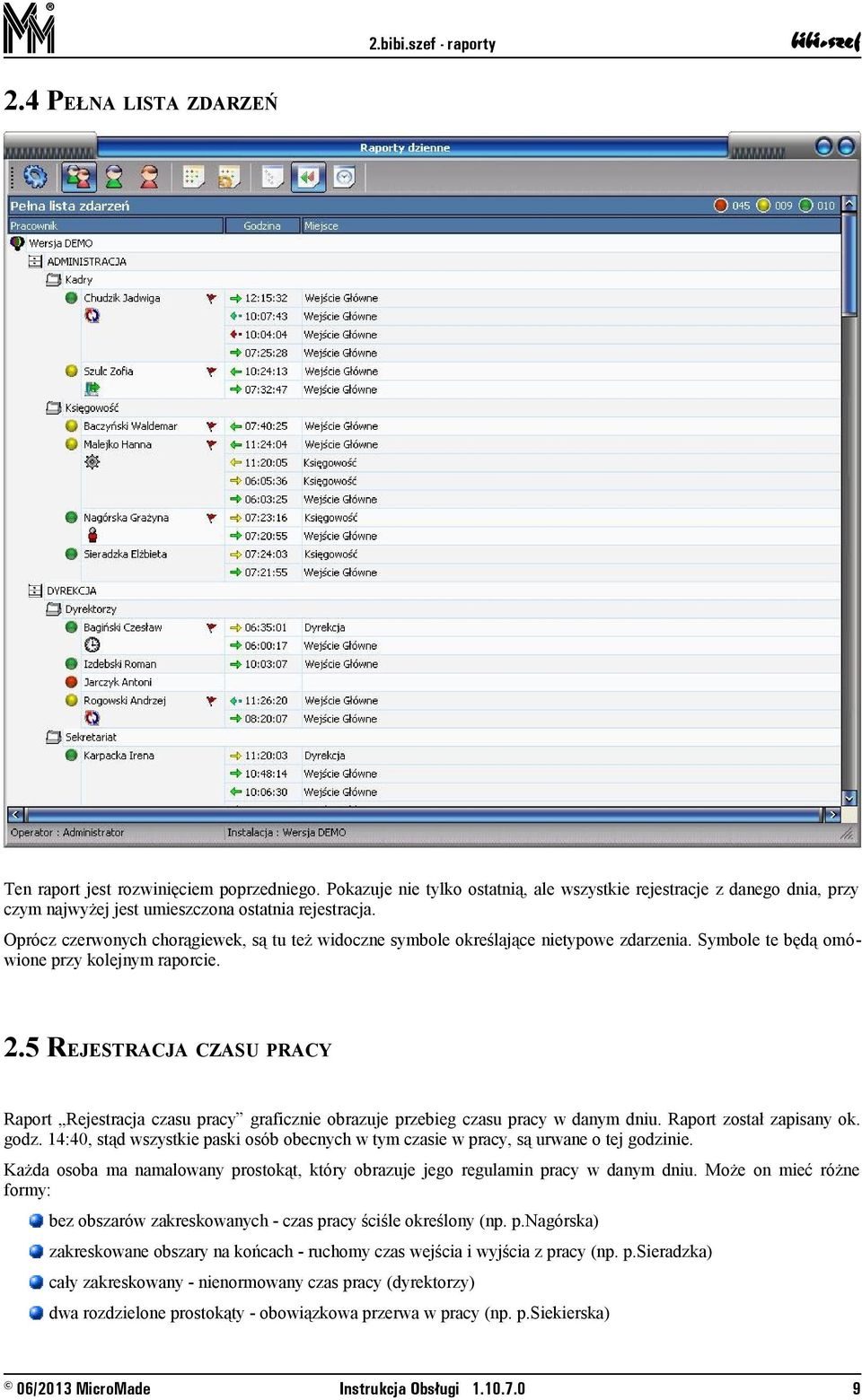 Oprócz czerwonych chorągiewek, są tu też widoczne symbole określające nietypowe zdarzenia. Symbole te będą omówione przy kolejnym raporcie. 2.