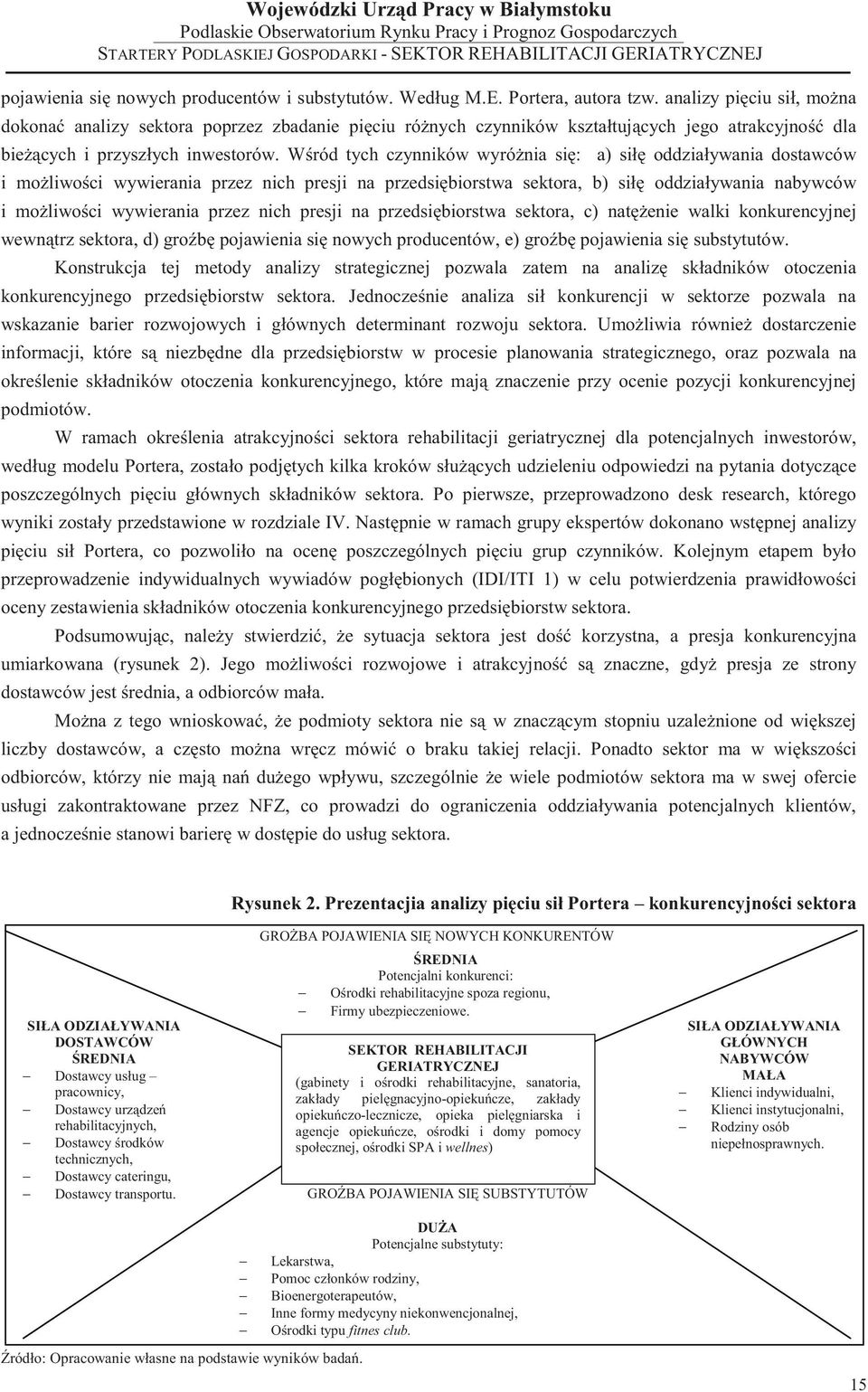 W ród tych czynników wyró nia si : a) sił oddziaływania dostawców i mo liwo ci wywierania przez nich presji na przedsi biorstwa sektora, b) sił oddziaływania nabywców i mo liwo ci wywierania przez