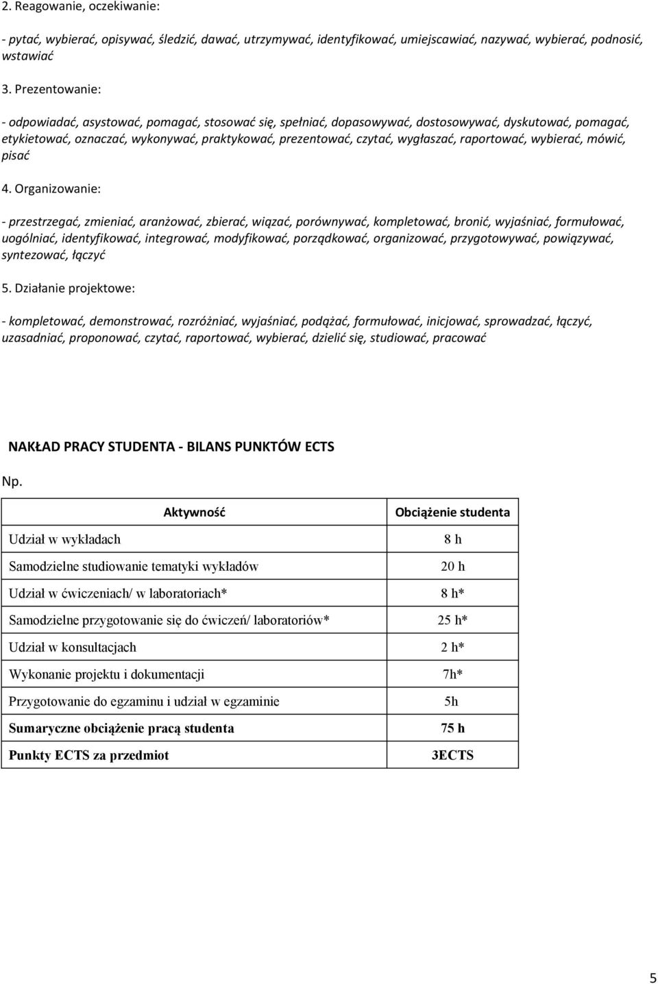 raportować, wybierać, mówić, pisać 4.