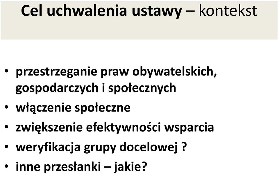 włączenie społeczne zwiększenie efektywności