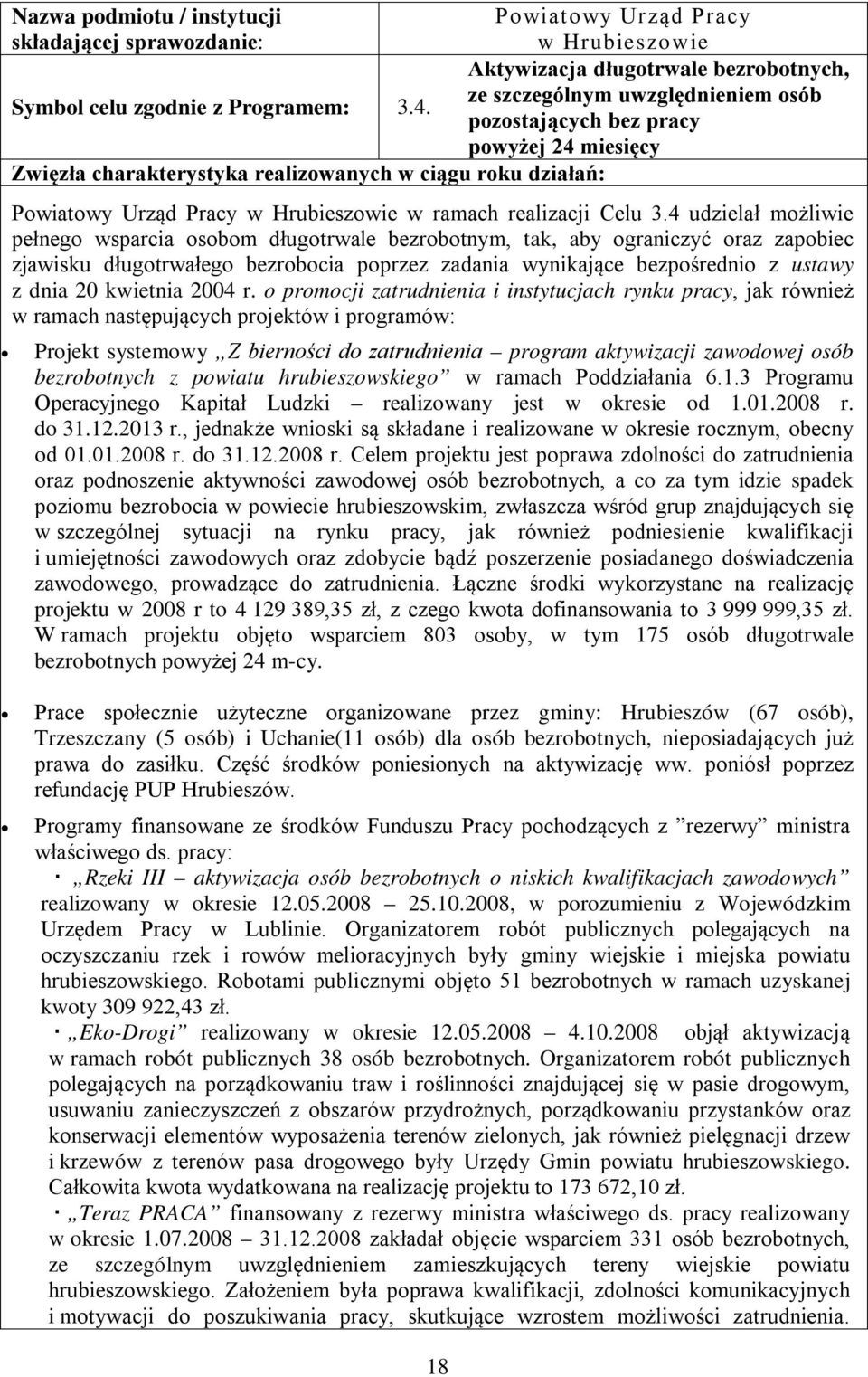 w Hrubieszowie w ramach realizacji Celu 3.