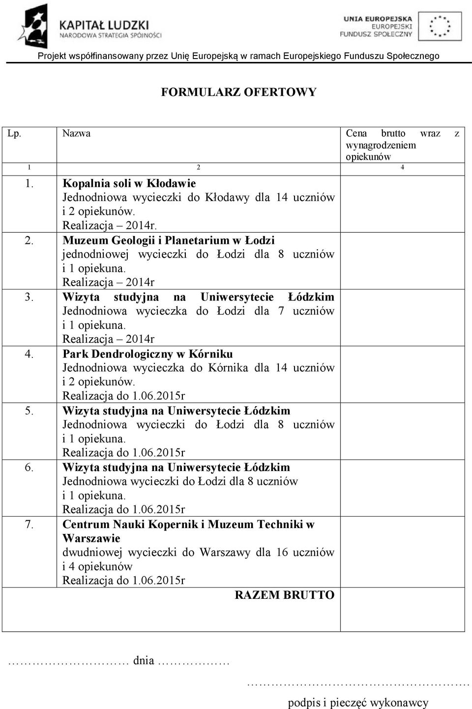 5. Wizyta studyjna na Uniwersytecie Łódzkim Jednodniowa wycieczki do Łodzi dla 8 uczniów 6. Wizyta studyjna na Uniwersytecie Łódzkim Jednodniowa wycieczki do Łodzi dla 8 uczniów 7.