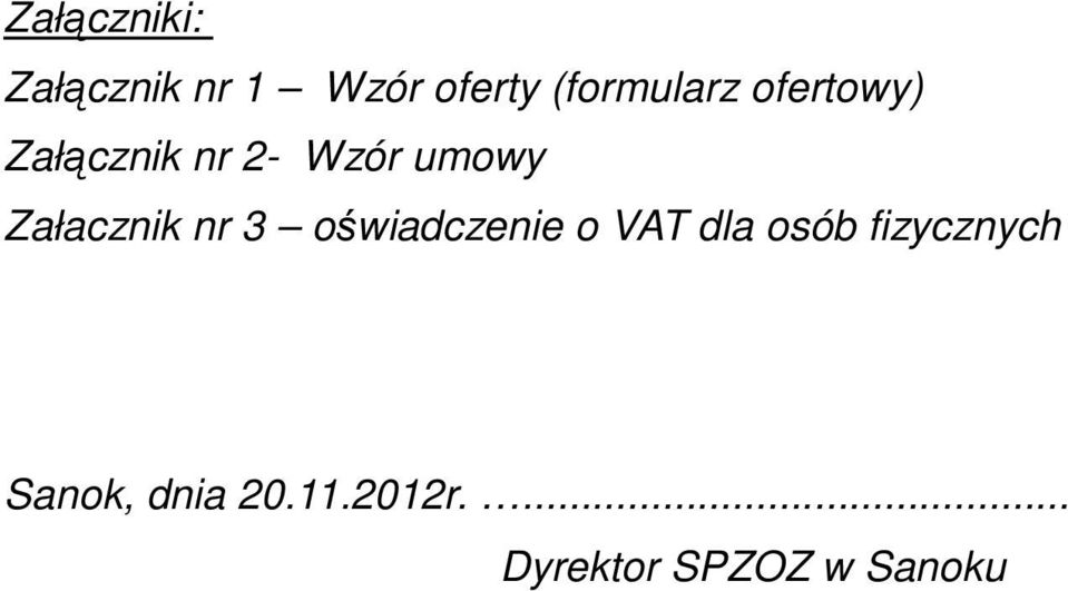 Załacznik nr 3 oświadczenie o VAT dla osób