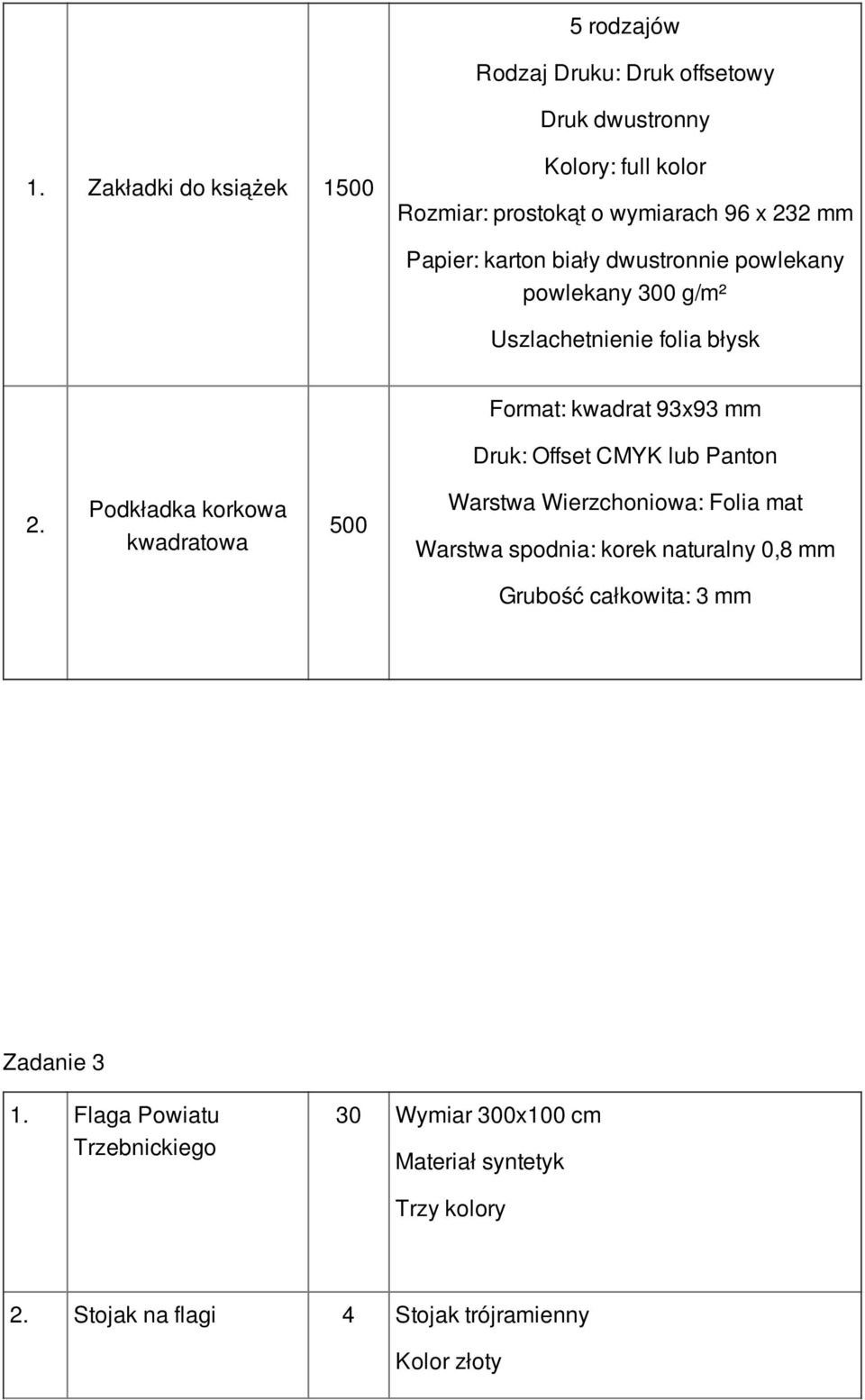 300 g/m² Uszlachetnienie folia błysk Format: kwadrat 93x93 mm Druk: Offset CMYK lub Panton 2.