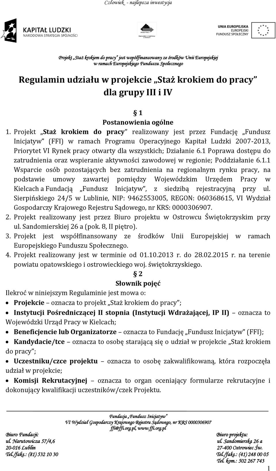 Działanie 6.1 