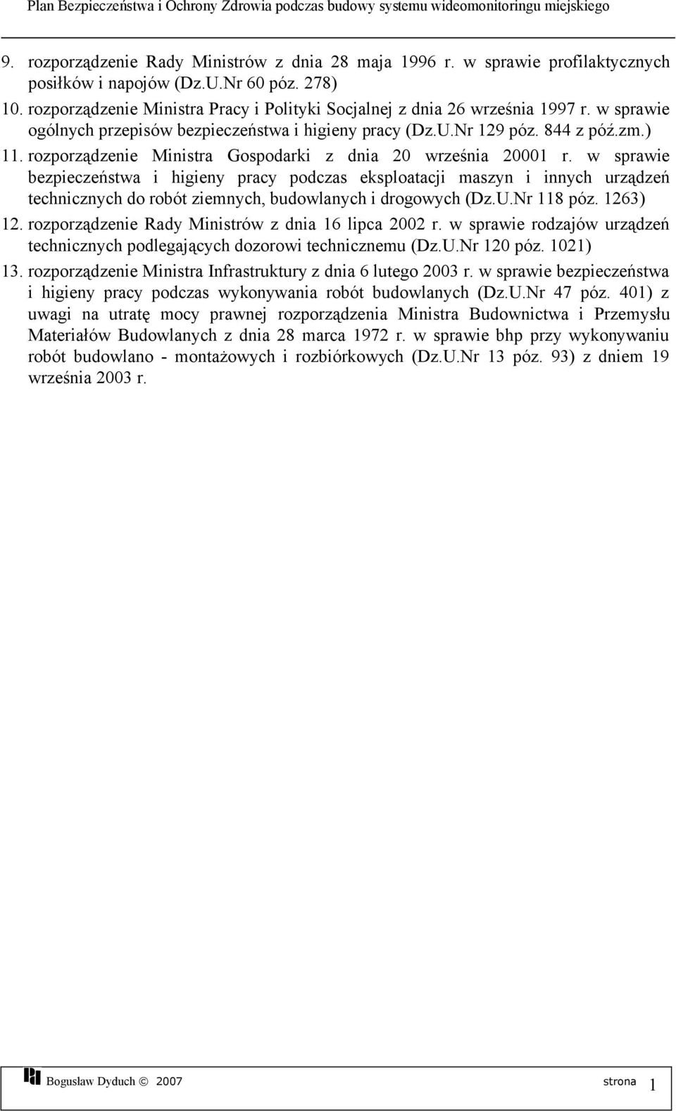 rozporządzenie Ministra Gospodarki z dnia 20 września 2000 r.