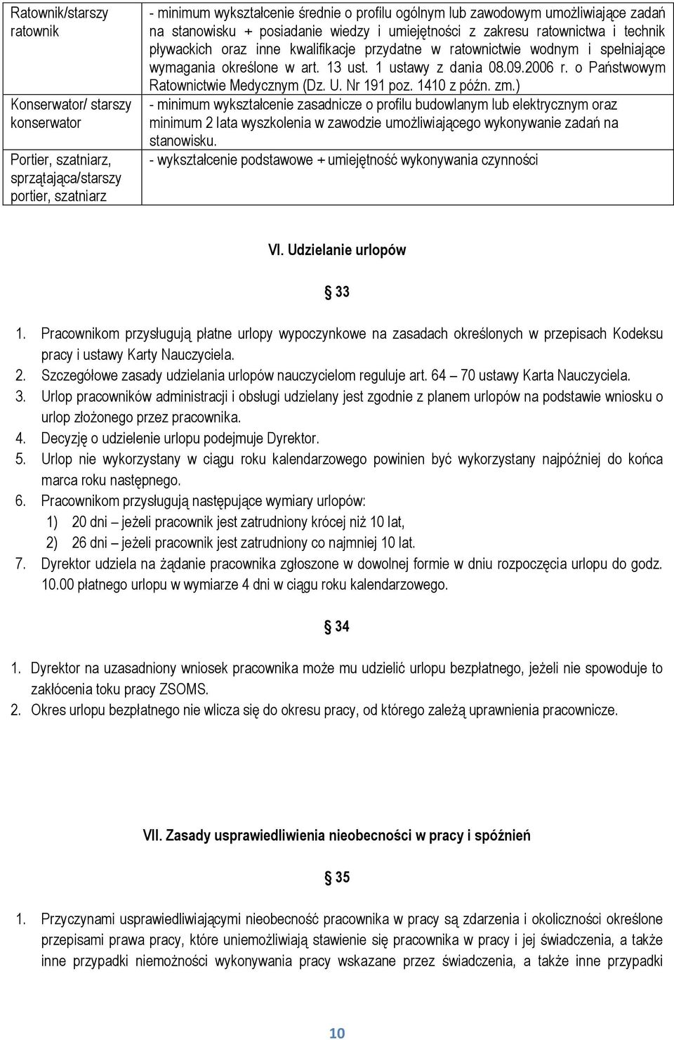 13 ust. 1 ustawy z dania 08.09.2006 r. o Państwowym Ratownictwie Medycznym (Dz. U. Nr 191 poz. 1410 z późn. zm.