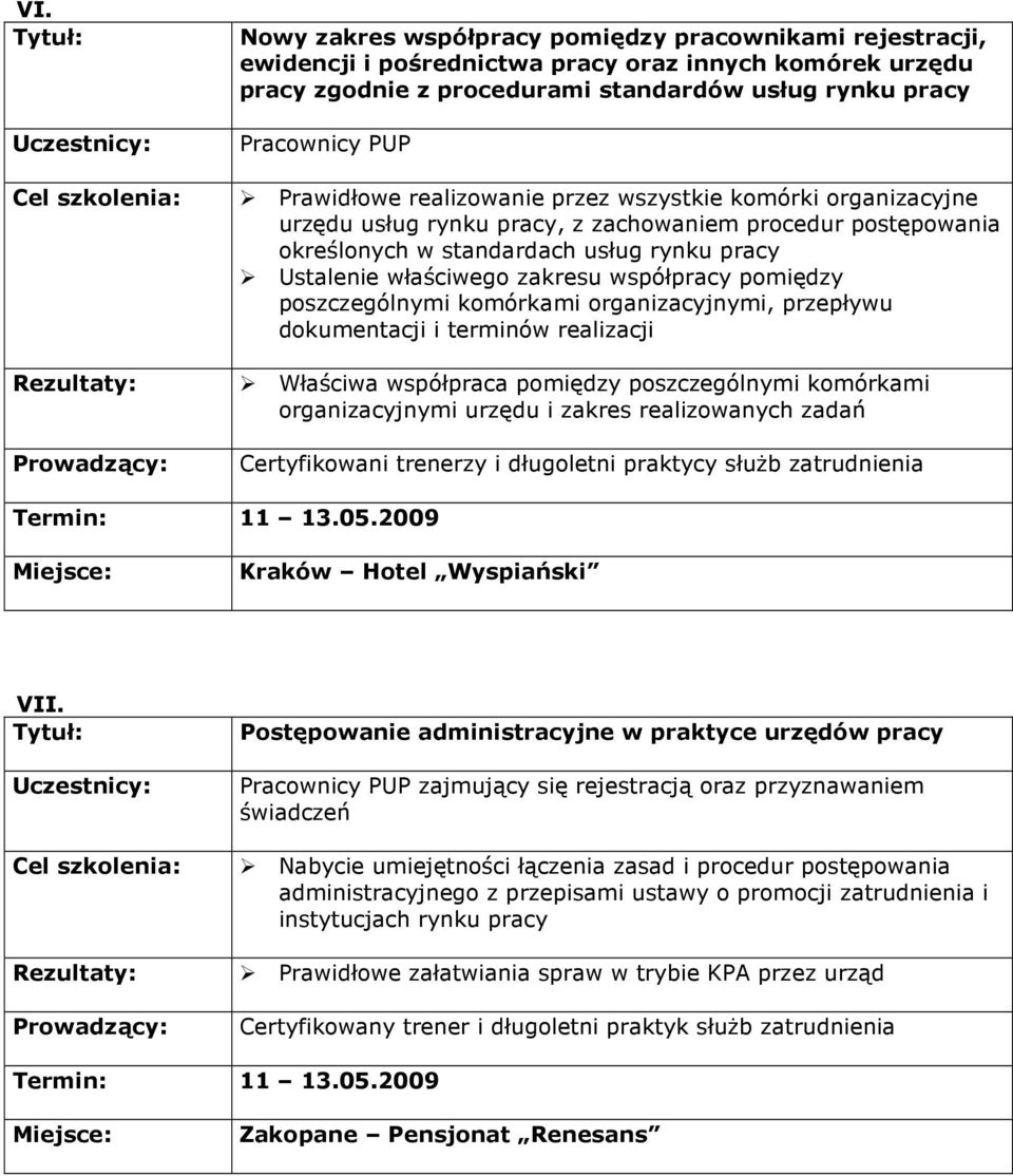 współpracy pomiędzy poszczególnymi komórkami organizacyjnymi, przepływu dokumentacji i terminów realizacji Właściwa współpraca pomiędzy poszczególnymi komórkami organizacyjnymi urzędu i zakres