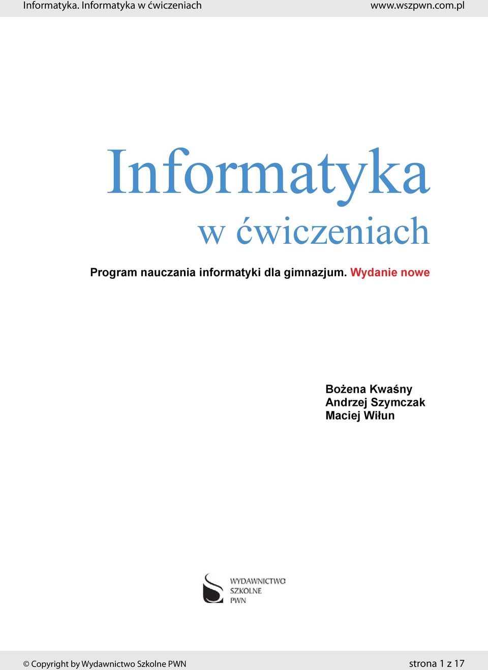 Wydanie nowe Boena Kwany Andrzej Szymczak