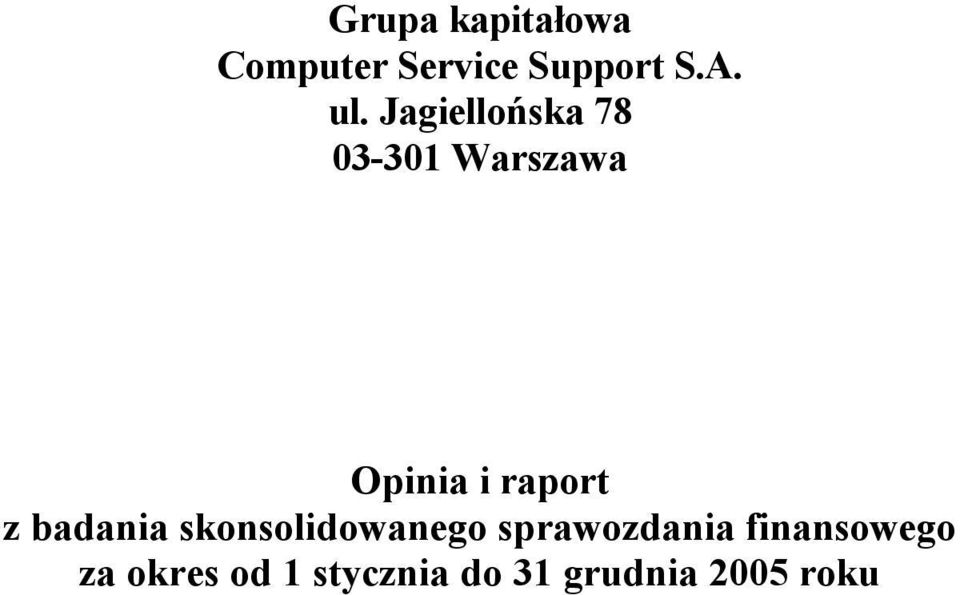 badania skonsolidowanego sprawozdania finansowego