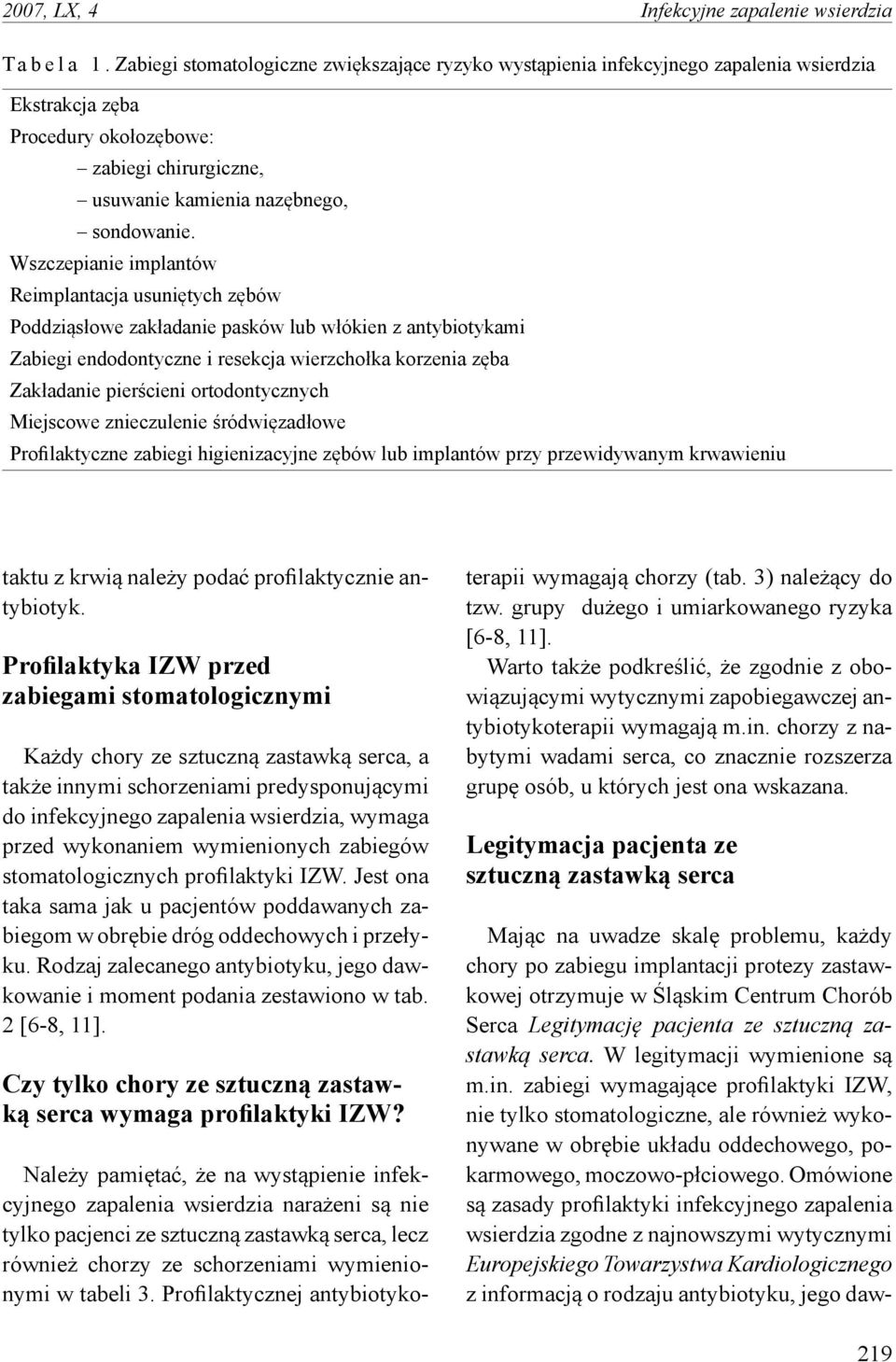 Wszczepianie implantów Reimplantacja usuniętych zębów Poddziąsłowe zakładanie pasków lub włókien z antybiotykami Zabiegi endodontyczne i resekcja wierzchołka korzenia zęba Zakładanie pierścieni