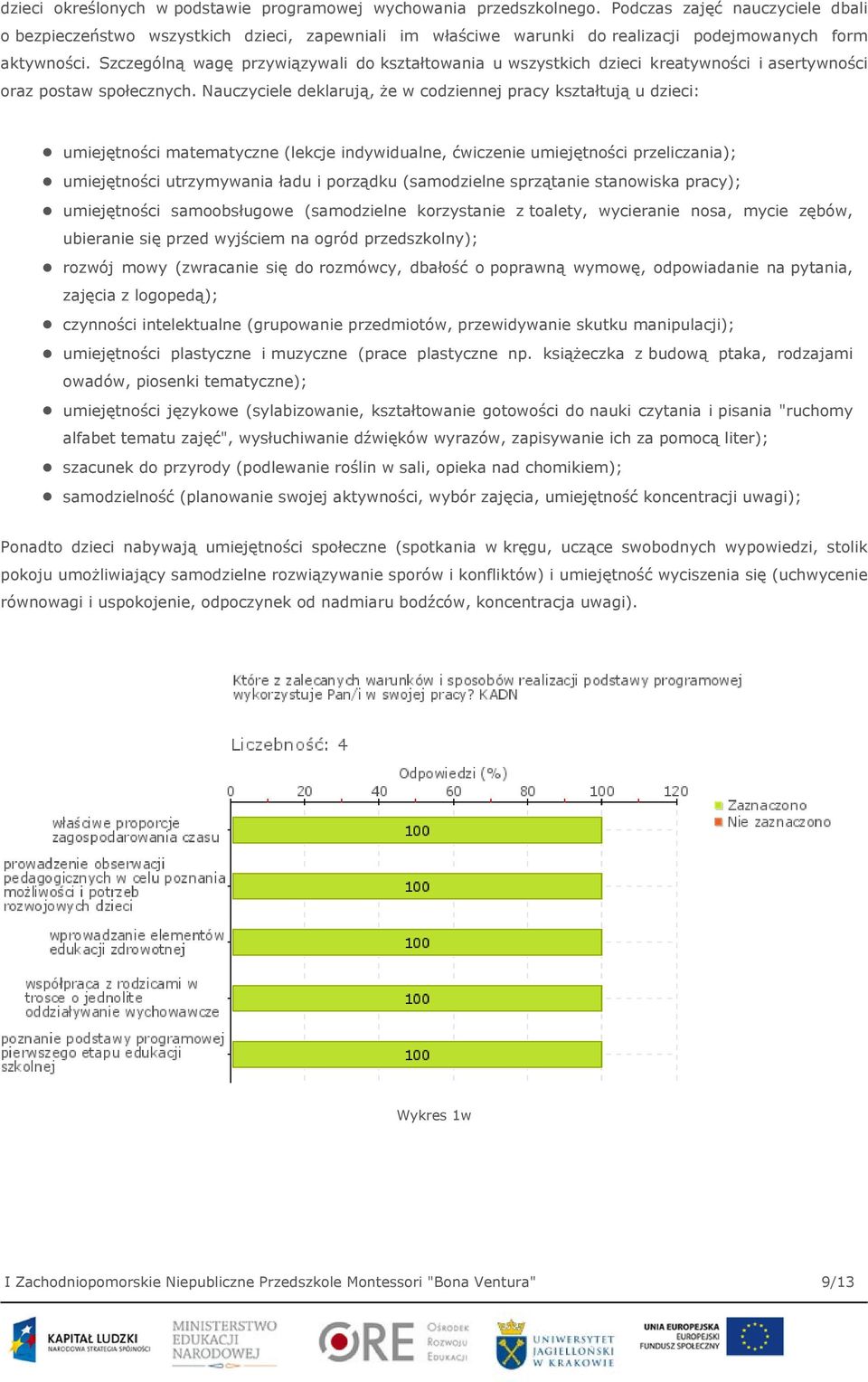 Szczególną wagę przywiązywali do kształtowania u wszystkich dzieci kreatywności i asertywności oraz postaw społecznych.