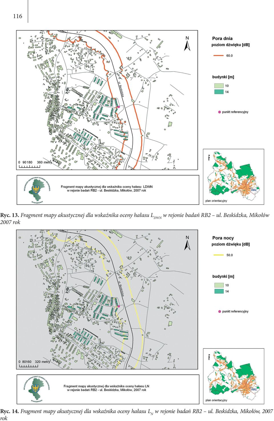 rejonie badań RB2 ul. Beskidzka, Mikołów 2007 rok Ryc. 14.