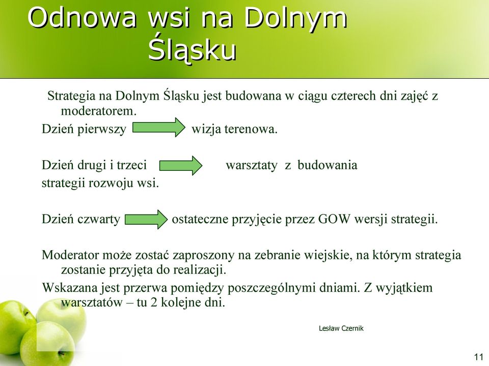 Dzień czwarty warsztaty z budowania ostateczne przyjęcie przez GOW wersji strategii.