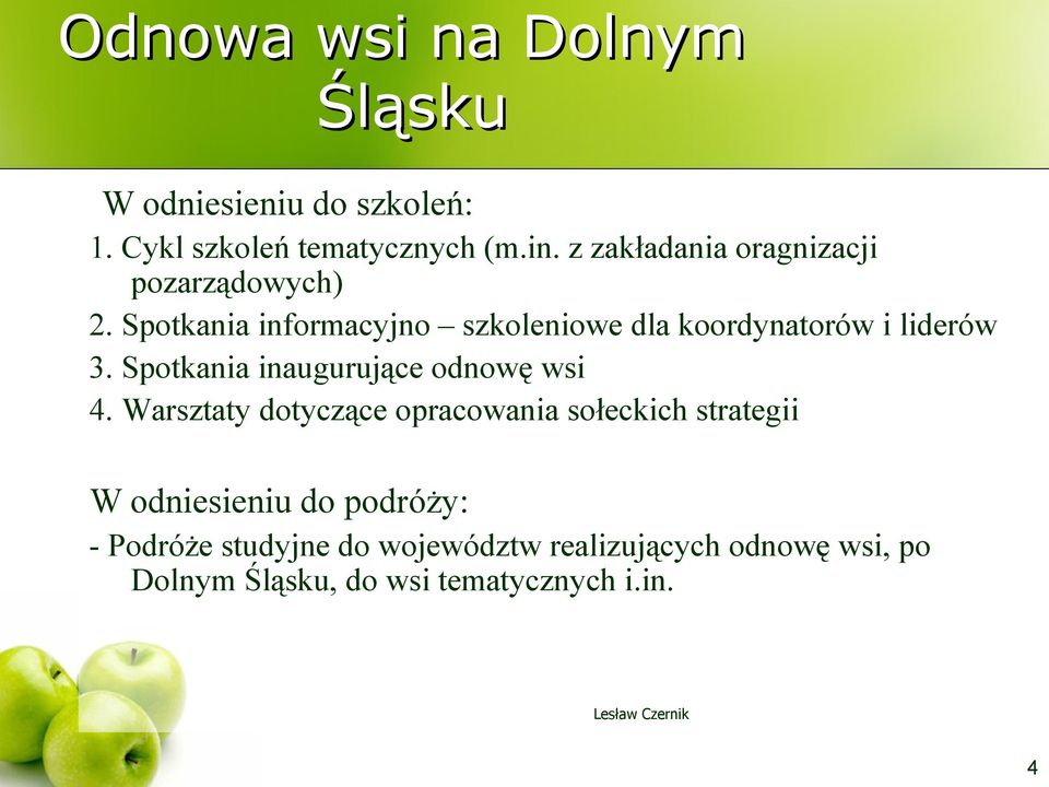 Spotkania informacyjno szkoleniowe dla koordynatorów i liderów 3.