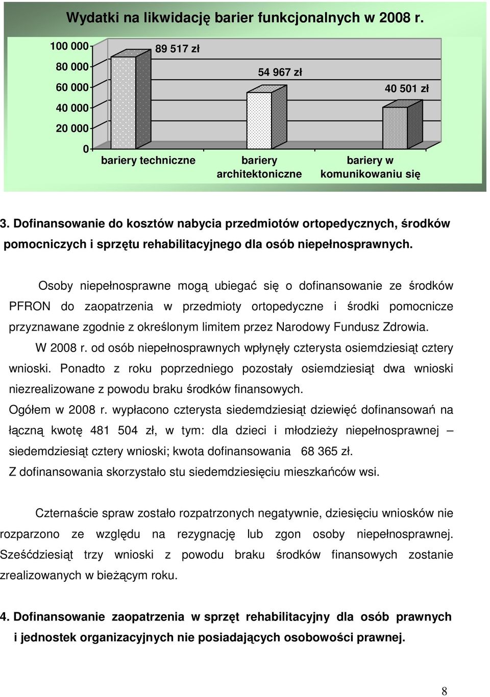 Osoby niepełnosprawne mogą ubiegać się o dofinansowanie ze środków PFRON do zaopatrzenia w przedmioty ortopedyczne i środki pomocnicze przyznawane zgodnie z określonym limitem przez Narodowy Fundusz