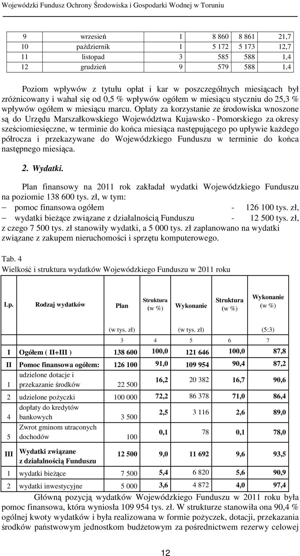 Opłaty za korzystanie ze środowiska wnoszone są do Urzędu Marszałkowskiego Województwa Kujawsko - Pomorskiego za okresy sześciomiesięczne, w terminie do końca miesiąca następującego po upływie