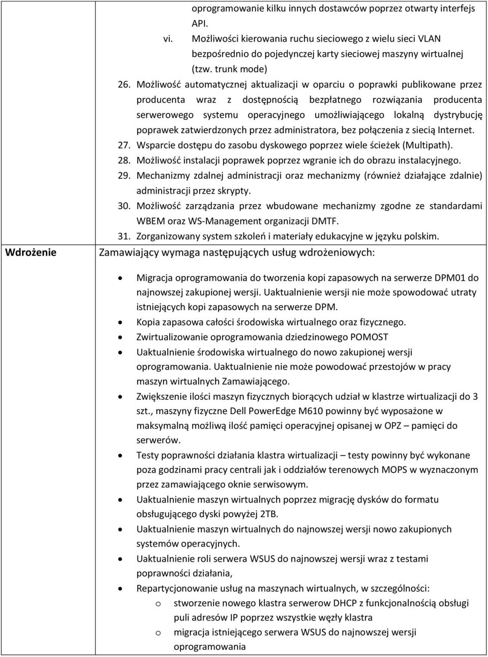 Możliwość automatycznej aktualizacji w oparciu o poprawki publikowane przez producenta wraz z dostępnością bezpłatnego rozwiązania producenta serwerowego systemu operacyjnego umożliwiającego lokalną