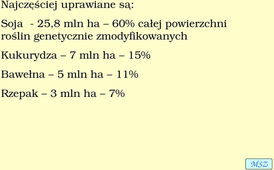 genetycznie zmodyfikowanych Kukurydza 7