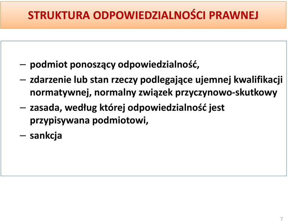 kwalifikacji normatywnej, normalny związek przyczynowo-skutkowy