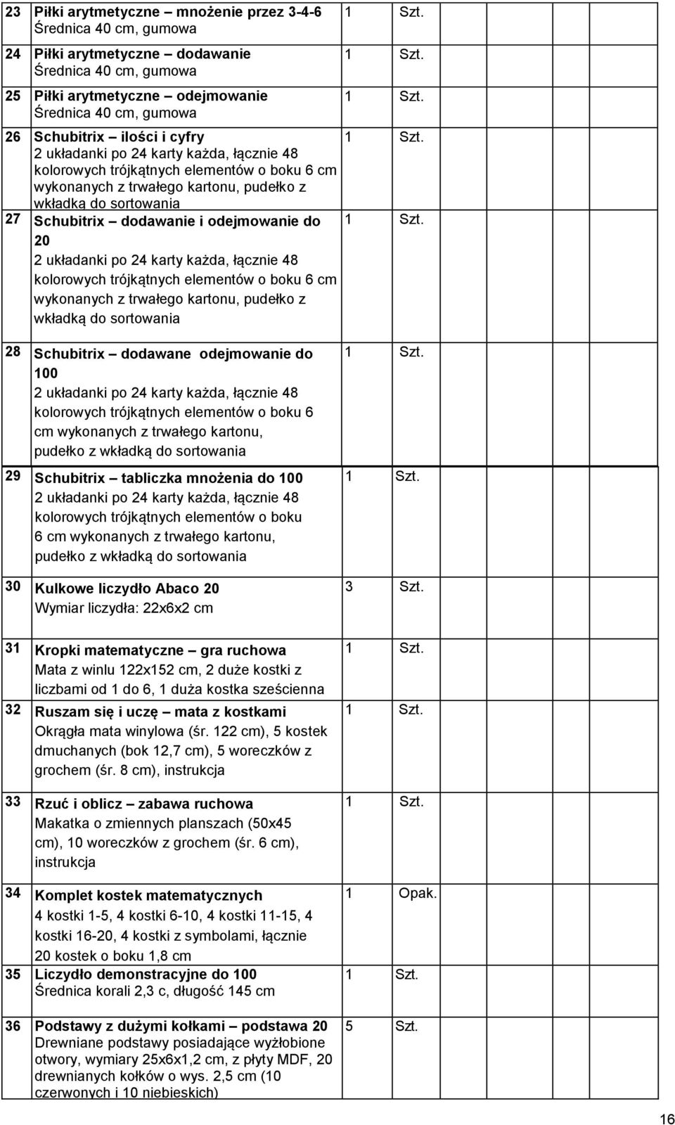 20 2 układanki po 24 karty każda, łącznie 48 kolorowych trójkątnych elementów o boku 6 cm wykonanych z trwałego kartonu, pudełko z wkładką do sortowania 28 Schubitrix dodawane odejmowanie do 100 2