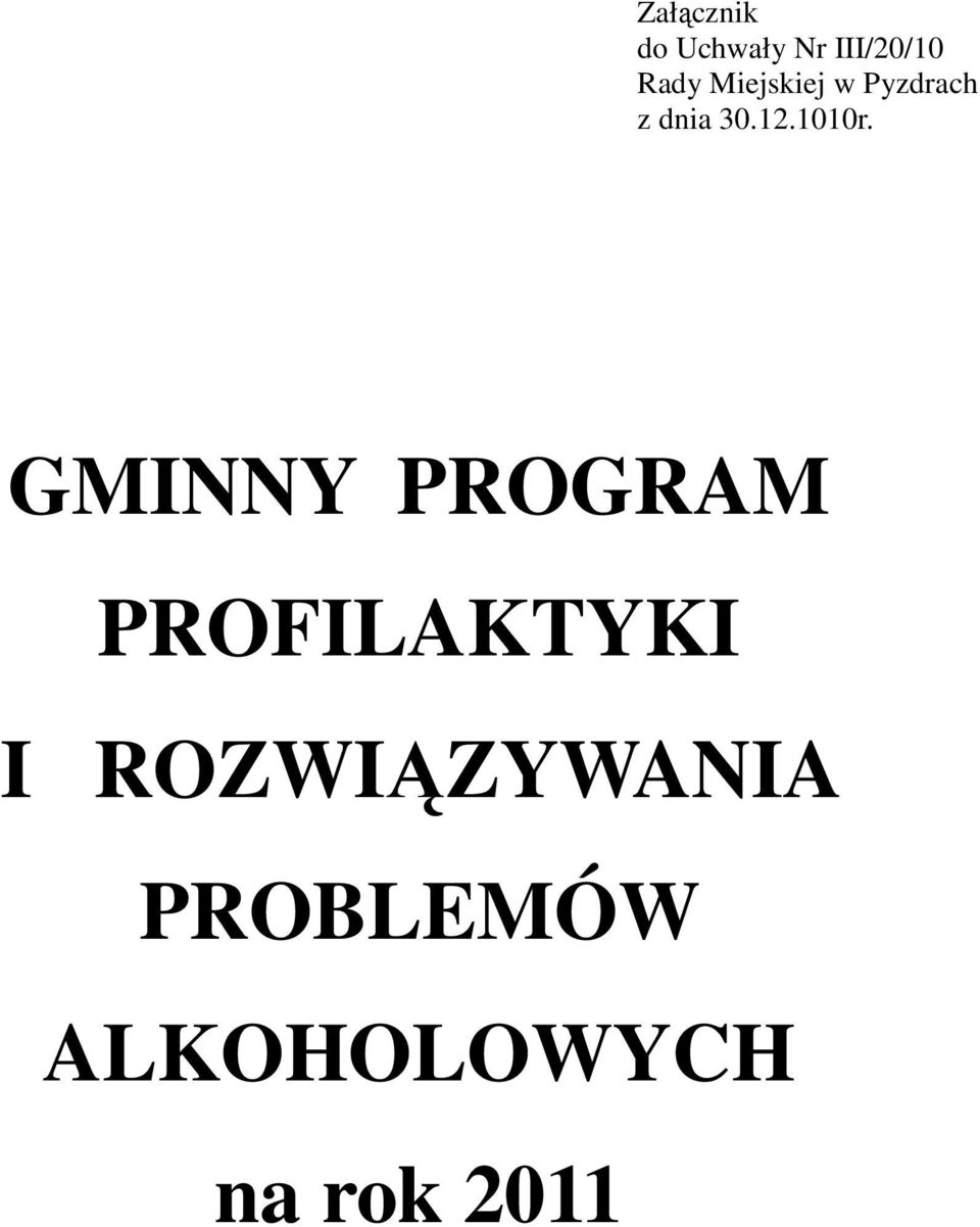 GMINNY PROGRAM PROFILAKTYKI I