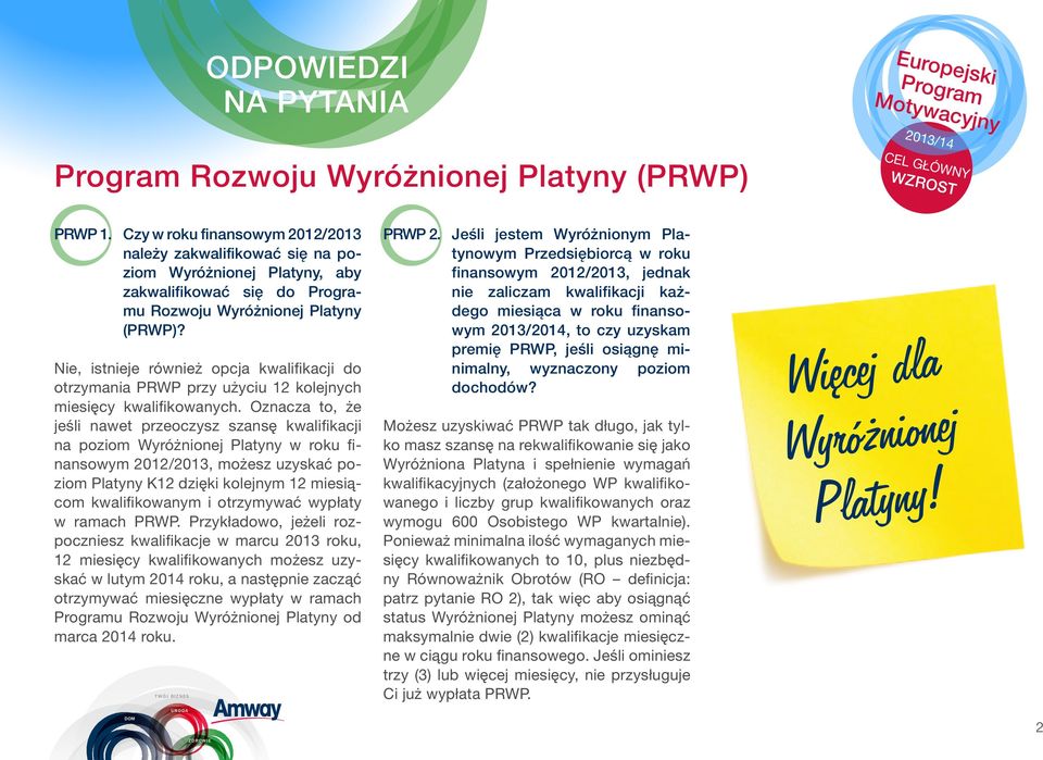 Nie, istnieje również opcja kwalifikacji do otrzymania PRWP przy użyciu 12 kolejnych miesięcy kwalifikowanych.