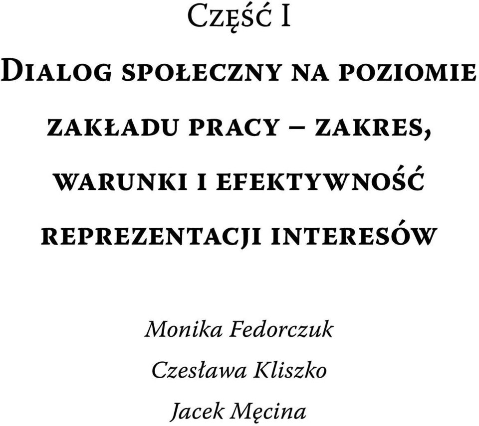 efektywność reprezentacji interesów