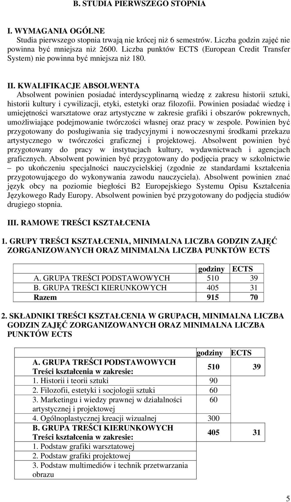 KWALIFIKACJE ABSOLWENTA Absolwent powinien posiadać interdyscyplinarną wiedzę z zakresu historii sztuki, historii kultury i cywilizacji, etyki, estetyki oraz filozofii.