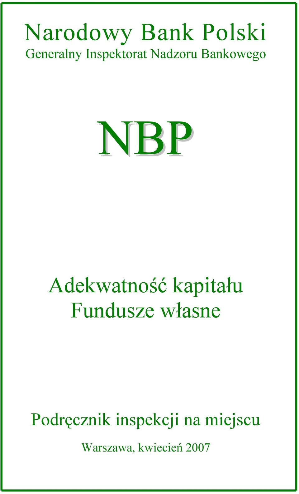 Adekwatność kapitału