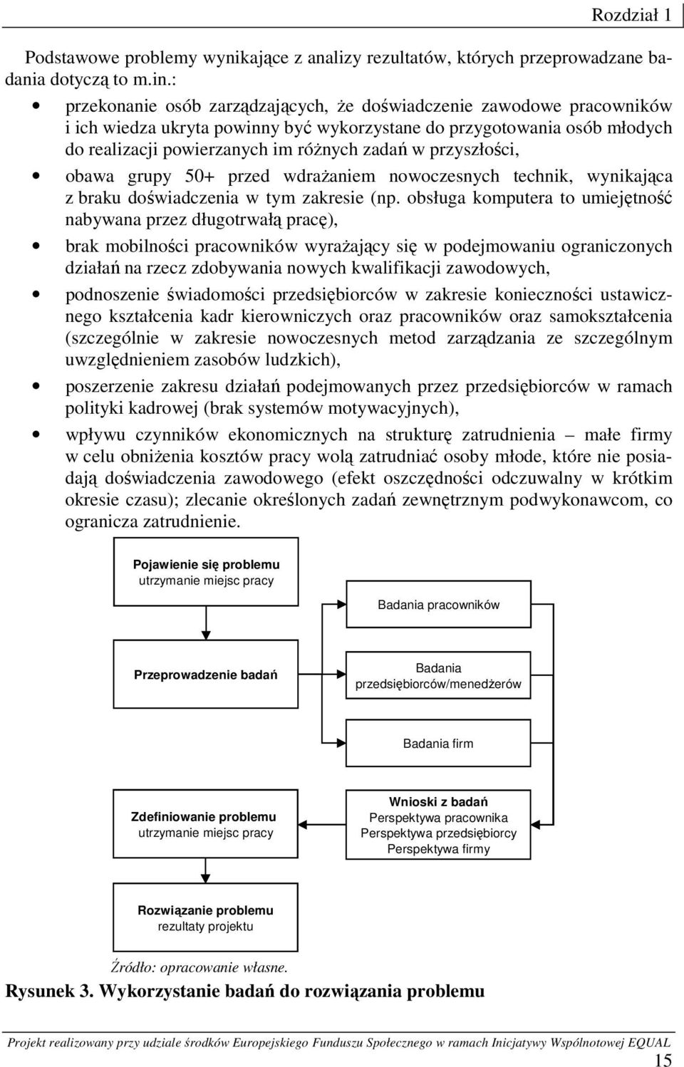 przyszłości, obawa grupy 50+ przed wdrażaniem nowoczesnych technik, wynikająca z braku doświadczenia w tym zakresie (np.