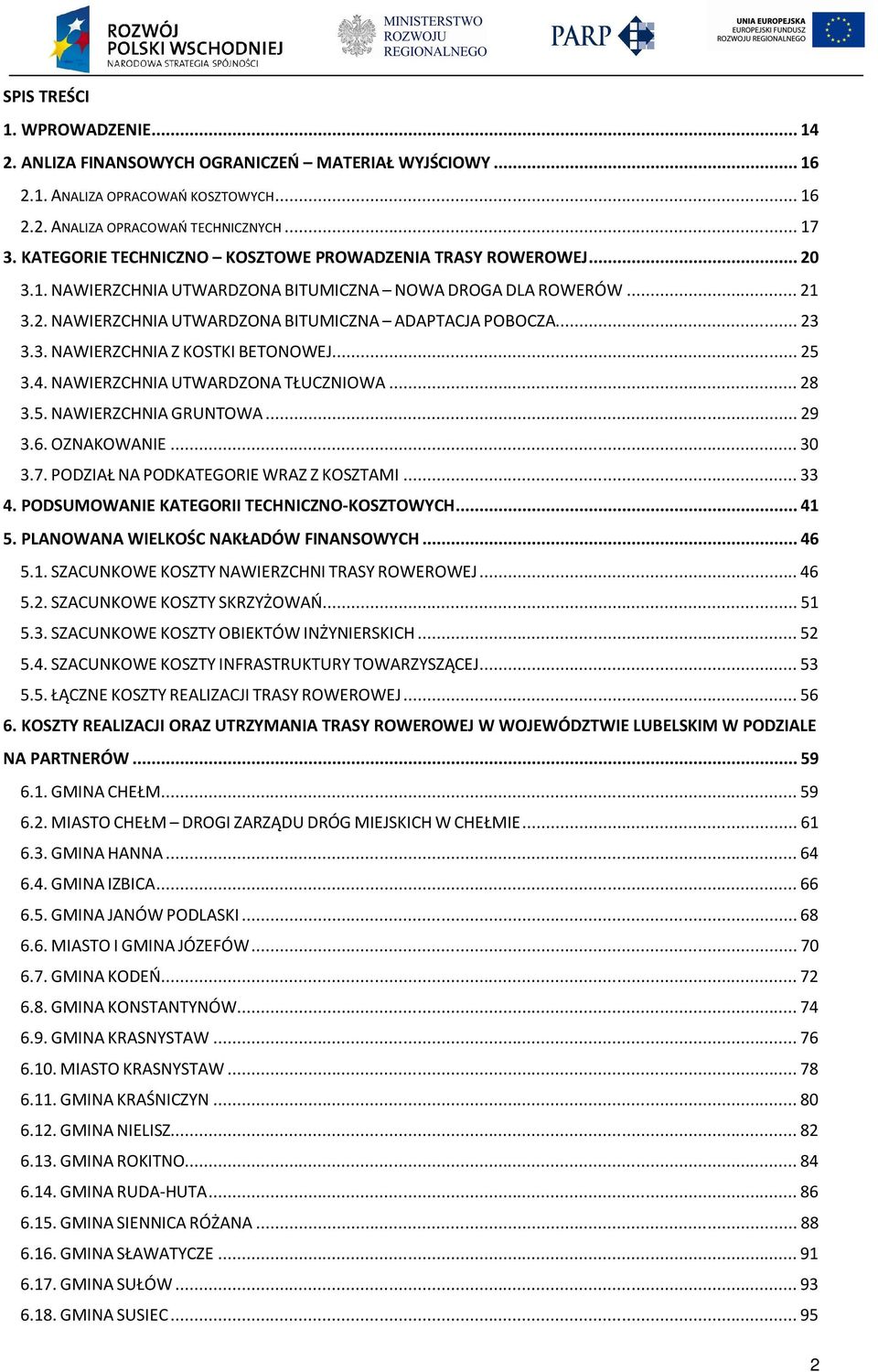 3. NAWIERZCHNIA Z KOSTKI BETONOWEJ... 25 3.4. NAWIERZCHNIA UTWARDZONA TŁUCZNIOWA... 28 3.5. NAWIERZCHNIA GRUNTOWA... 29 3.6. OZNAKOWANIE... 30 3.7. PODZIAŁ NA PODKATEGORIE WRAZ Z KOSZTAMI... 33 4.