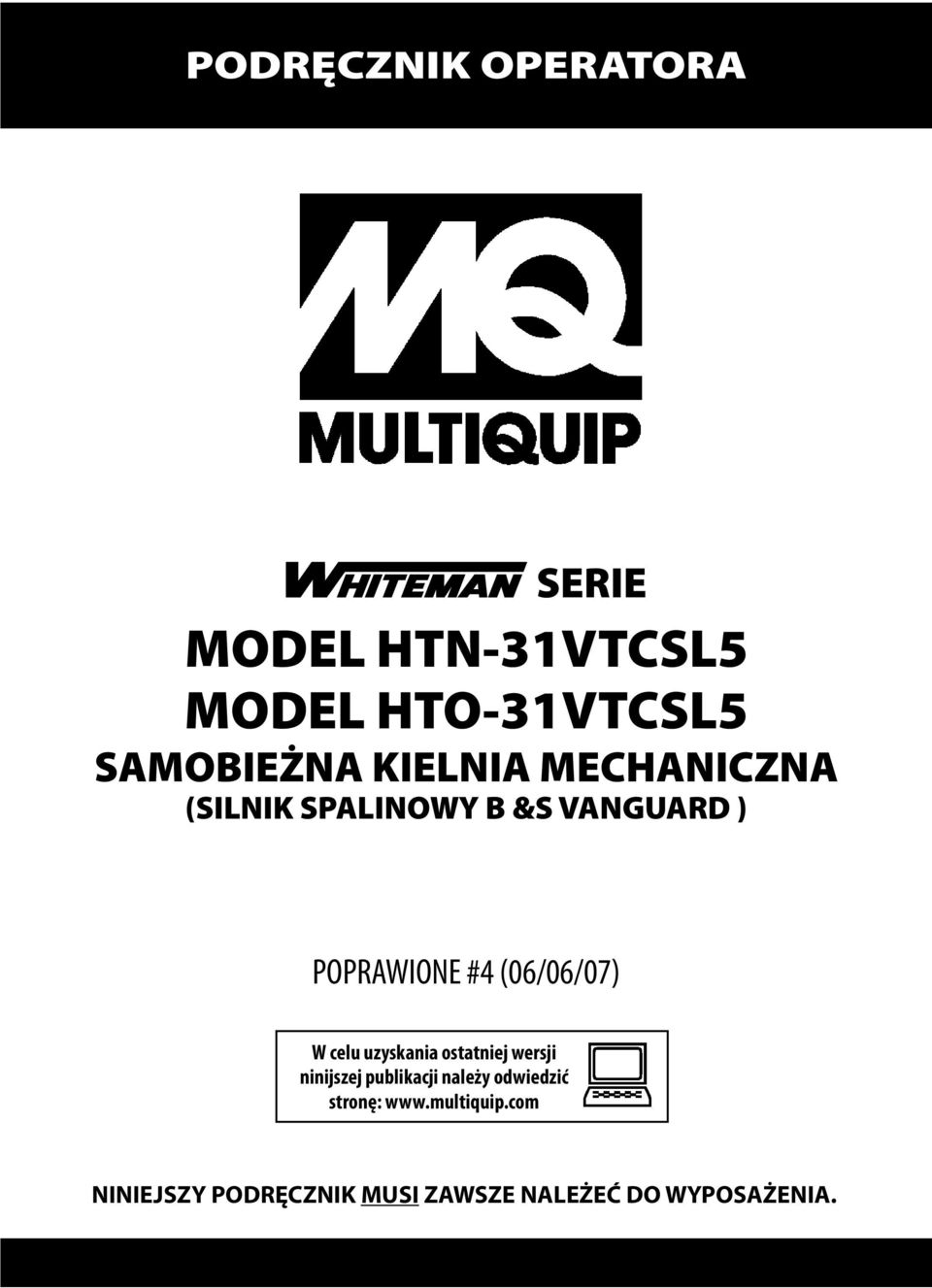 (06/06/07) W celu uzyskania ostatniej wersji ninijszej publikacji należy