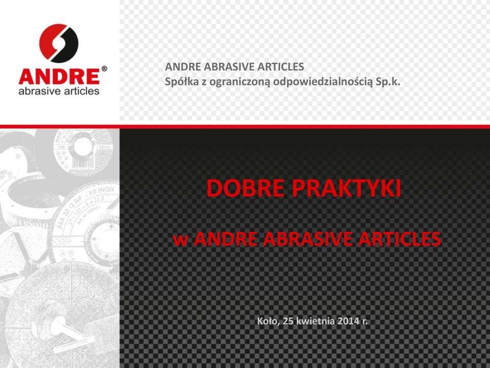 k. DOBRE PRAKTYKI w ANDRE