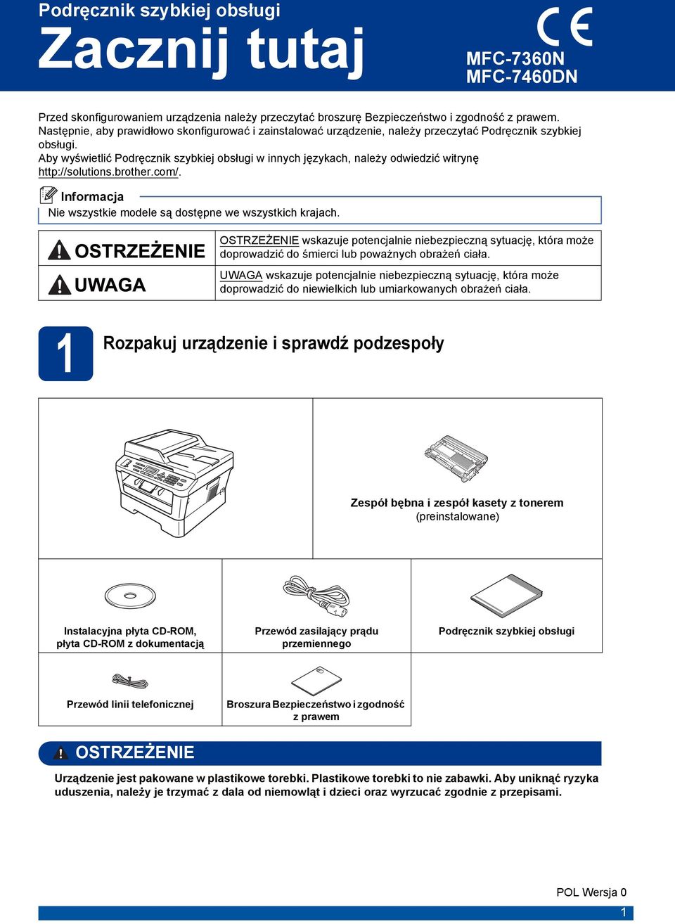 om/. Nie wszystkie moele są ostępne we wszystkih krjh. OSTRZEŻENIE wskzuje potenjlnie nieezpiezną sytuję, któr może oprowzić o śmieri lu powżnyh orżeń ił.