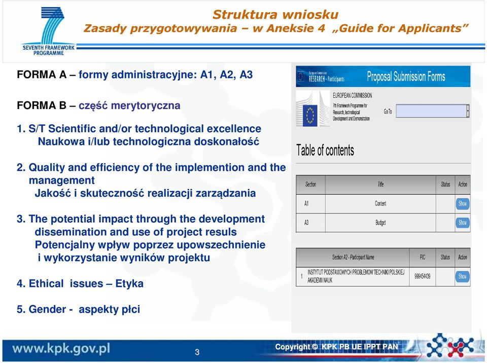 Quality and efficiency of the implemention and the management Jakość i skuteczność realizacji zarządzania 3.