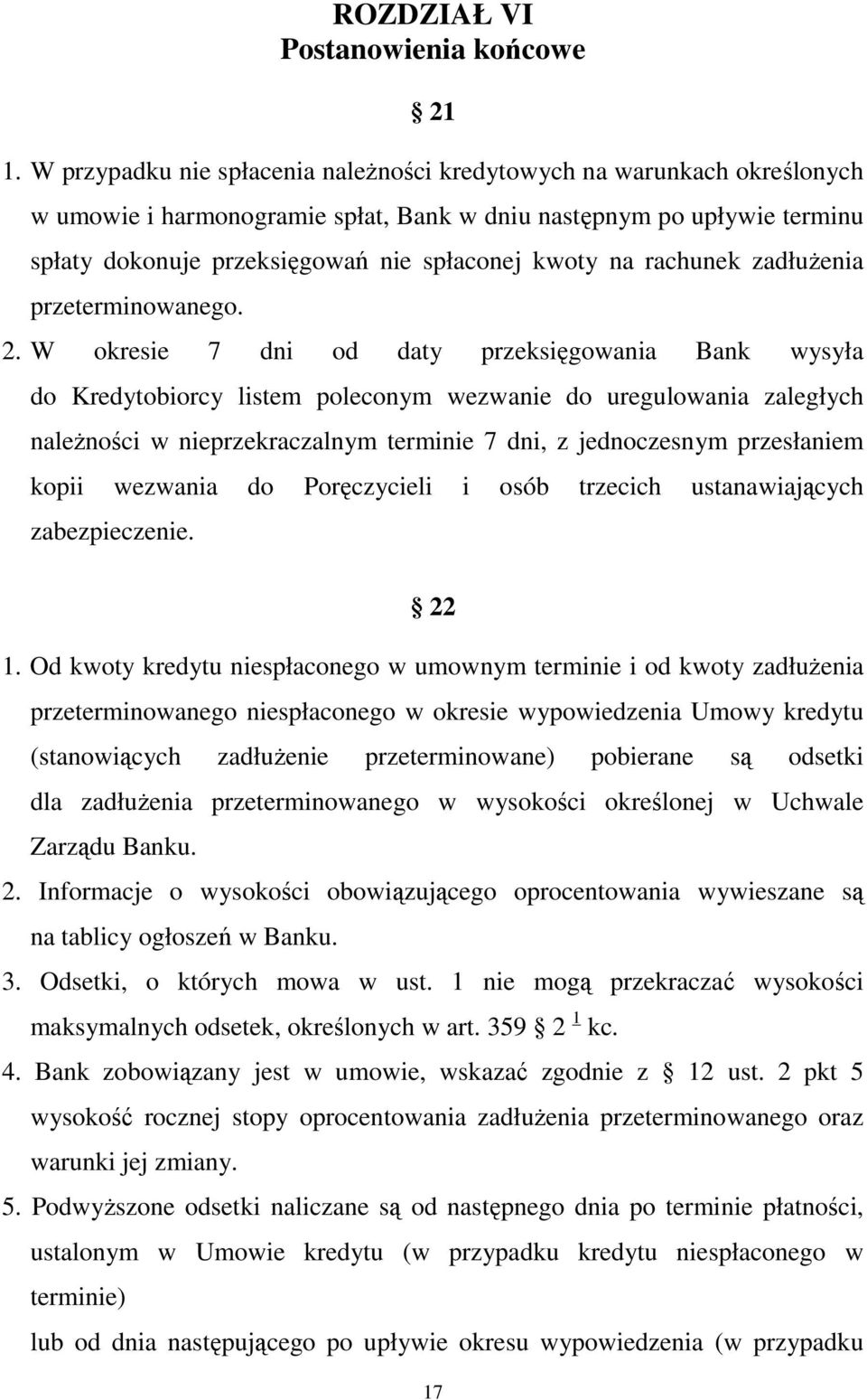 rachunek zadłużenia przeterminowanego. 2.