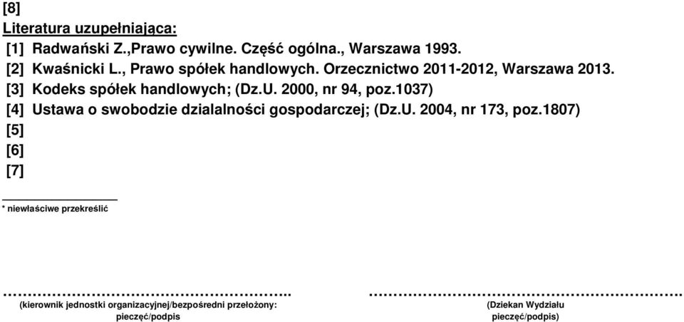 037) [4] Ustawa o swobodzie dzialalności gospodarczej; (Dz.U. 004, nr 73, poz.