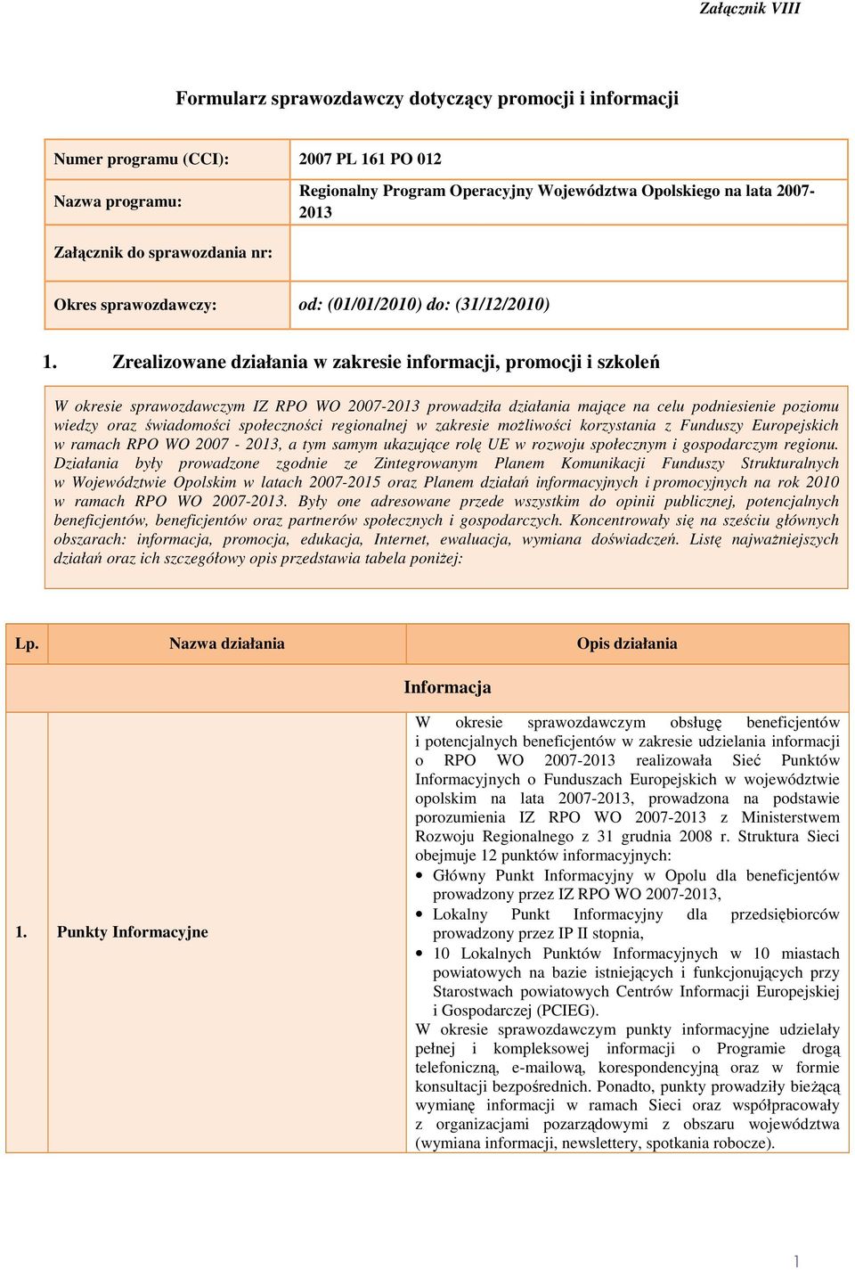 Zrealizowane działania w zakresie informacji, promocji i szkoleń W okresie sprawozdawczym IZ RPO WO 2007-2013 prowadziła działania mające na celu podniesienie poziomu wiedzy oraz świadomości