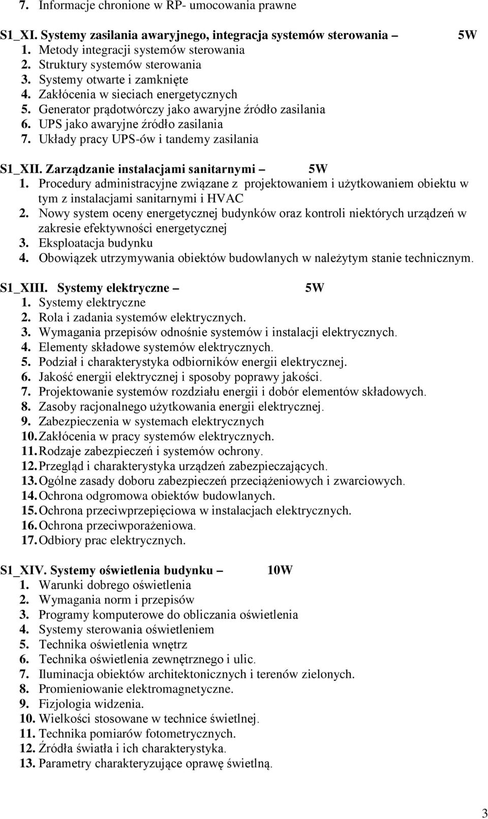 Układy pracy UPS-ów i tandemy zasilania S1_XII. Zarządzanie instalacjami sanitarnymi 1.