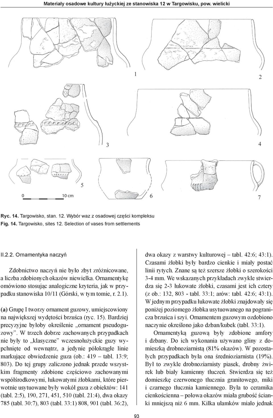 Ornamentykę omówiono stosując analogiczne kryteria, jak w przypadku stanowiska 10/11 (Górski, w tym tomie, r. 2.1).